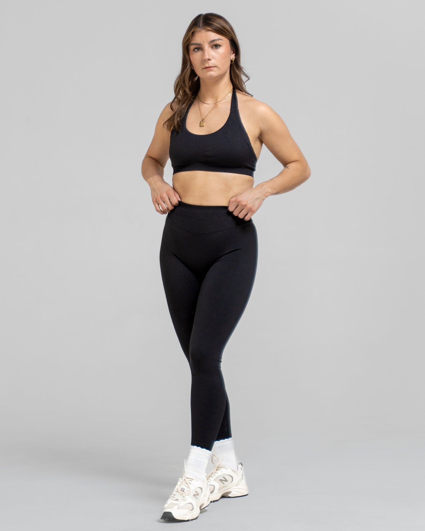 Helia Halter Bra - Midnight Black