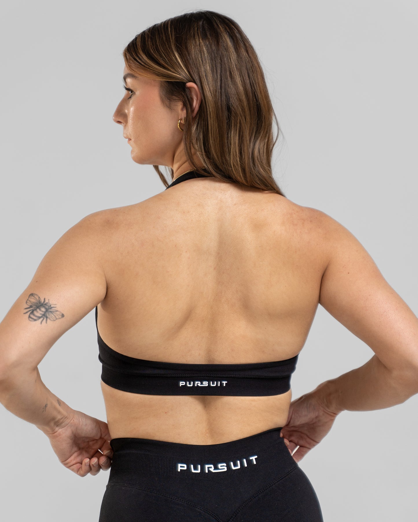Helia Halter Bra - Midnight Black