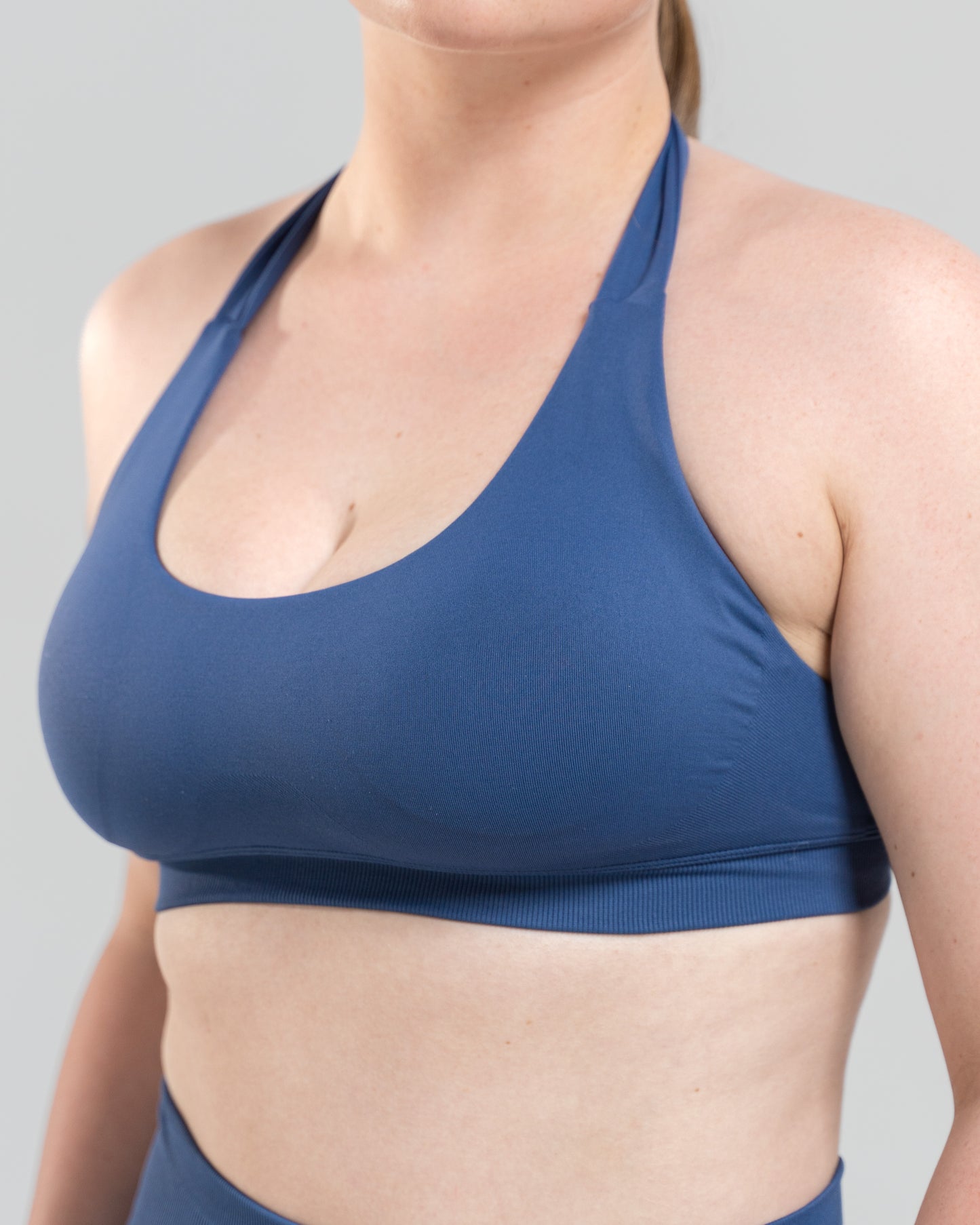 Helia Halter Bra - Slate Blue