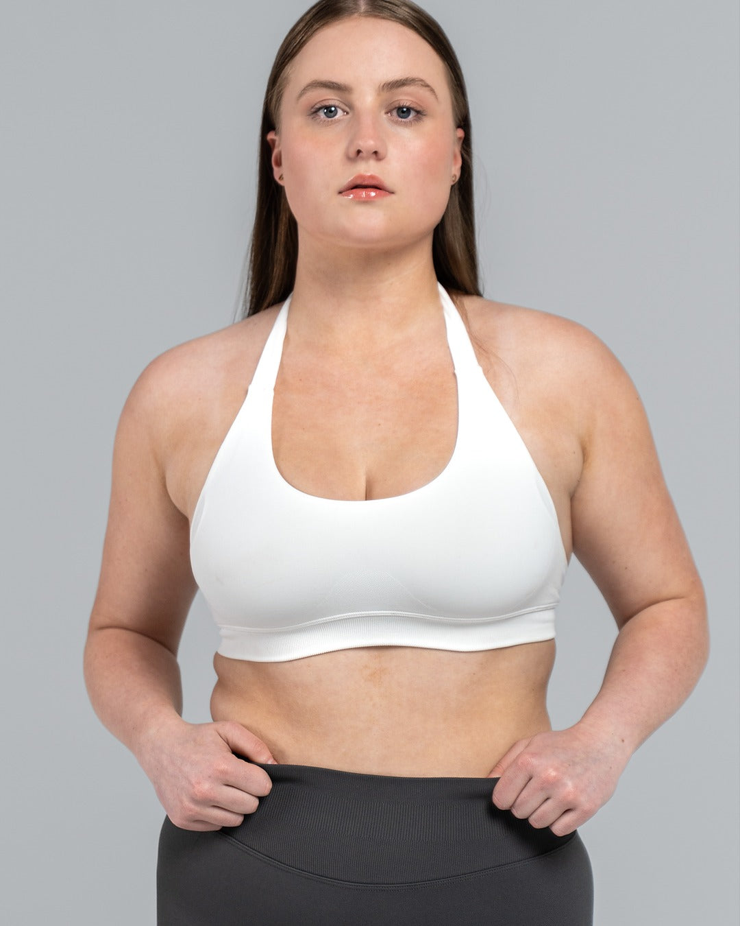 Helia Halter Bra - White