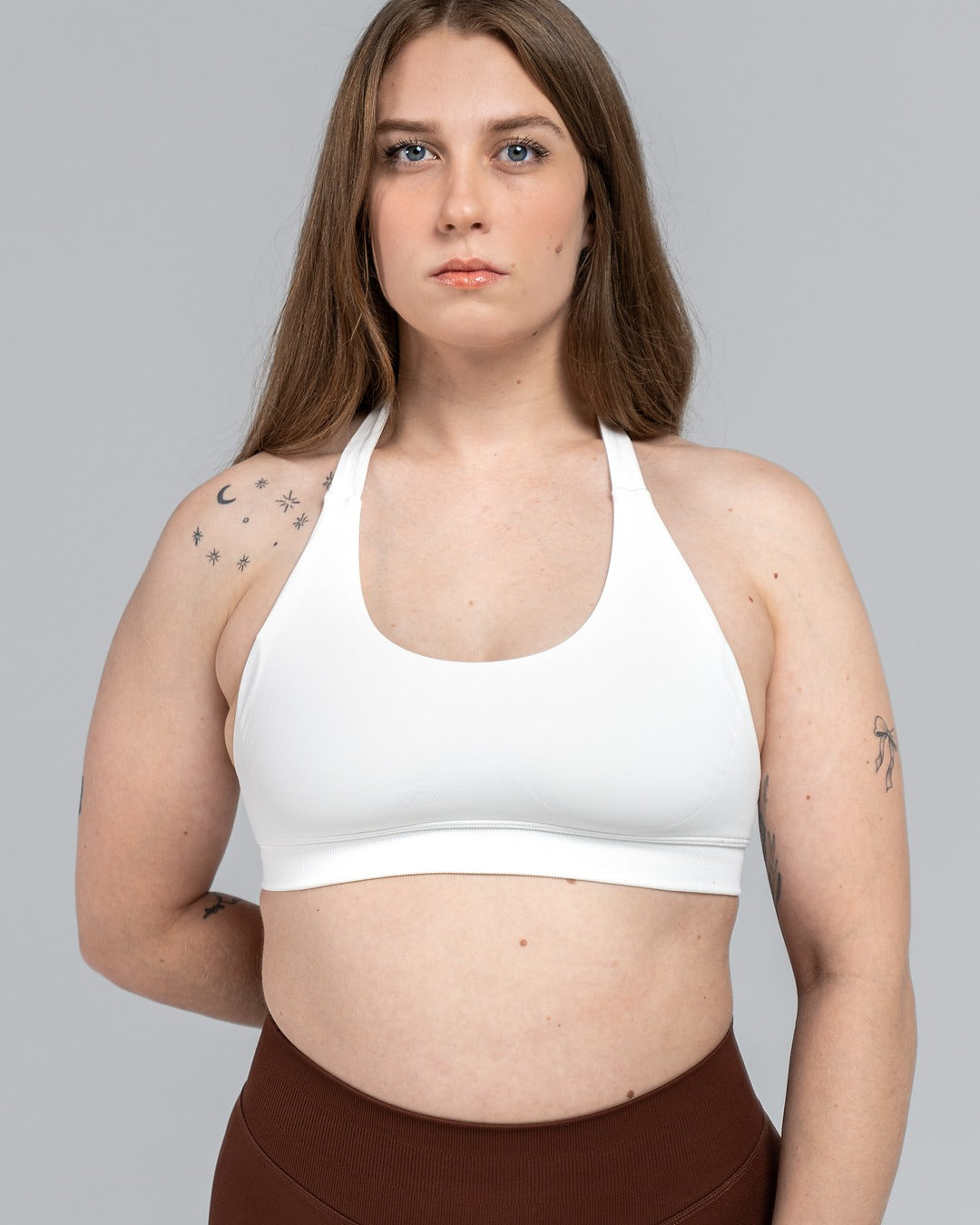 Helia Halter Bra - White