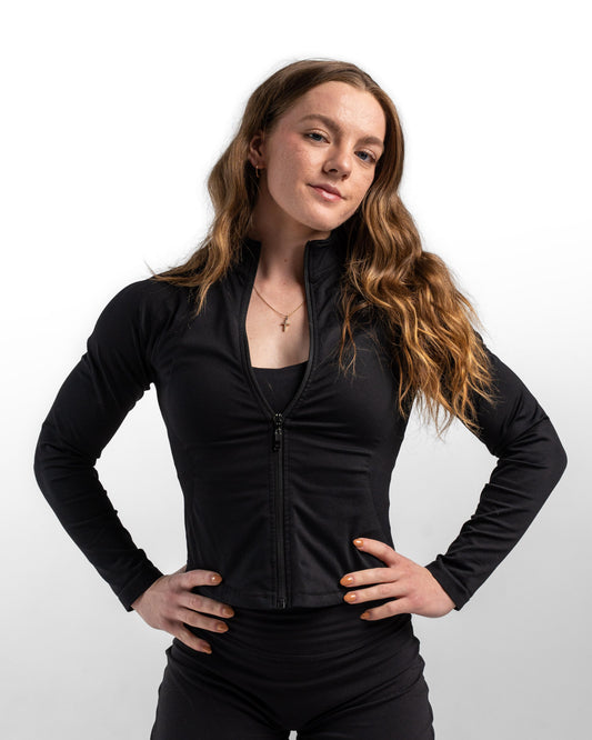 Aura Zip Up Jacket - Black